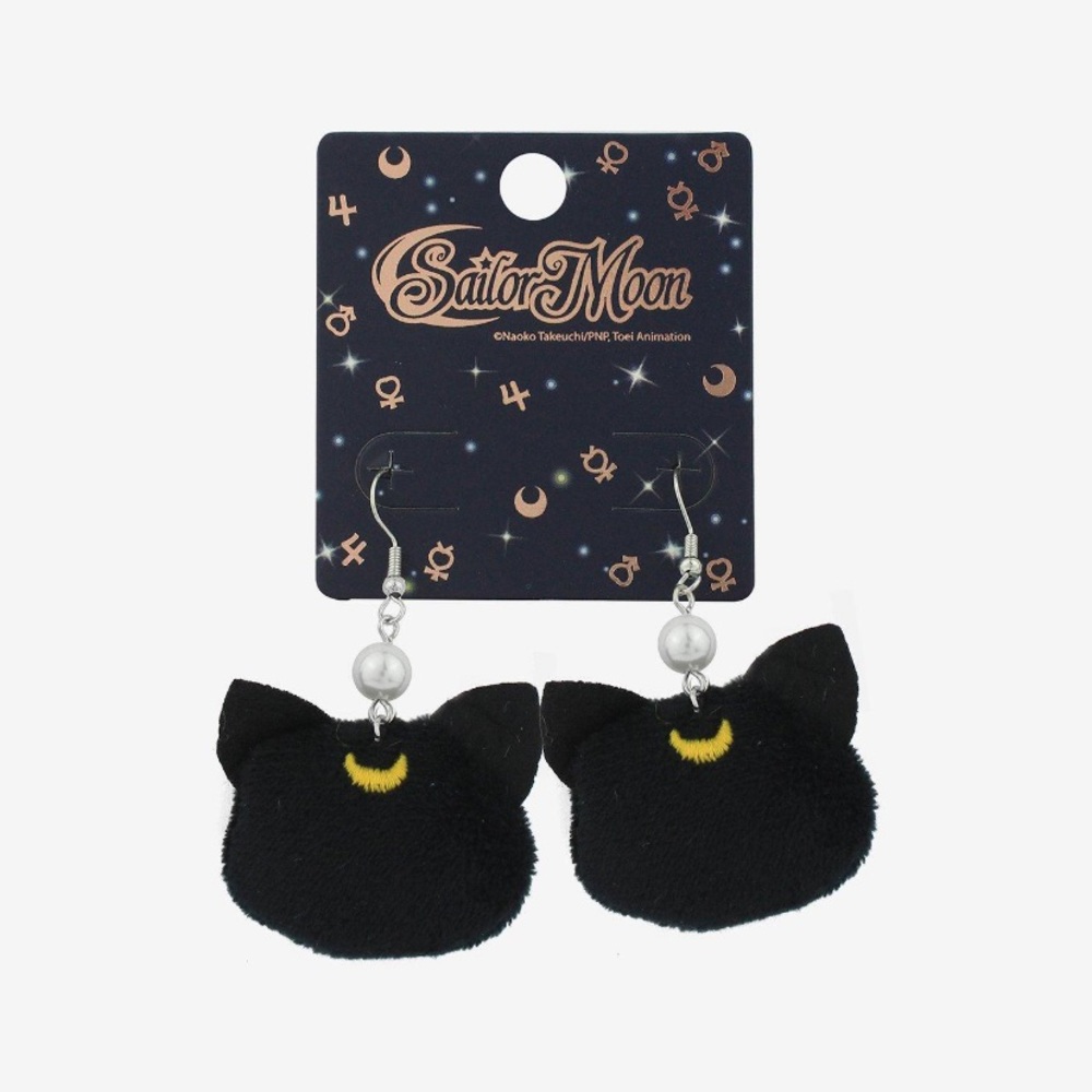 Sailor Moon Luna Plush Drop Earrings Hot Topic Cosplay Anime